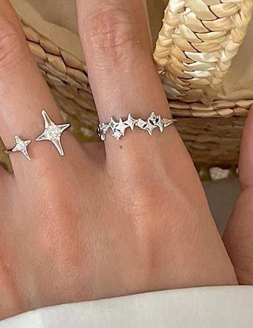 Разомкнутое кольцо с двумя звездами Z55045