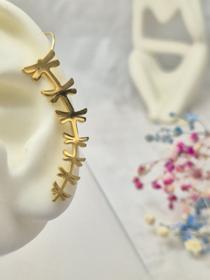 Кафф Медицинская сталь с напылением золотом J11084CJJ