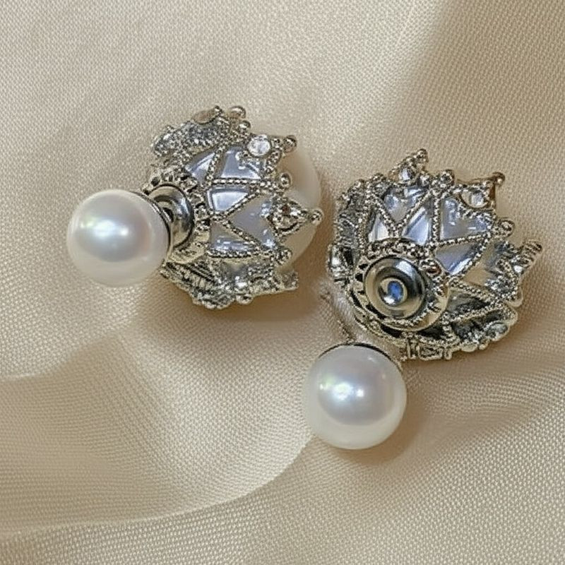 Серьги шарики имитация жемчуга 1J11805CJJ Серьги шарики имитация жемчуга 1J11805CJJ