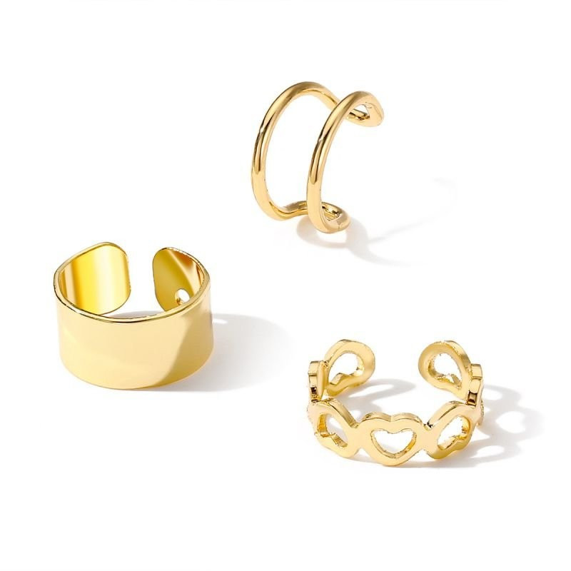 Набор серебристых каффов в стиле минимализм с гладкими и витыми формами CJDB1122 Набор серебристых каффов в стиле минимализм с гладкими и витыми формами CJDB1122