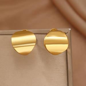 Серьги-пусеты Диски изогнутые CJM03780 Серьги-пусеты Диски изогнутые CJM03780