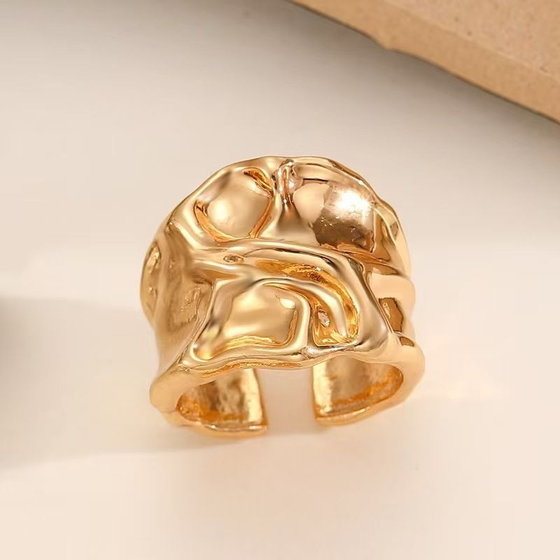 Массивное кольцо с фактурой «мятый металл» 1J12367CJJ