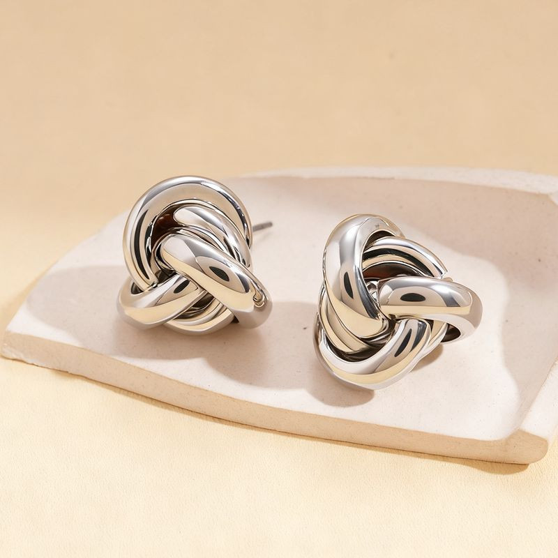 Серьги-гвоздики медь напыление платиной 1J12408CJJ