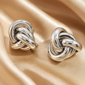 Серьги-гвоздики медь напыление платиной 1J12408CJJ