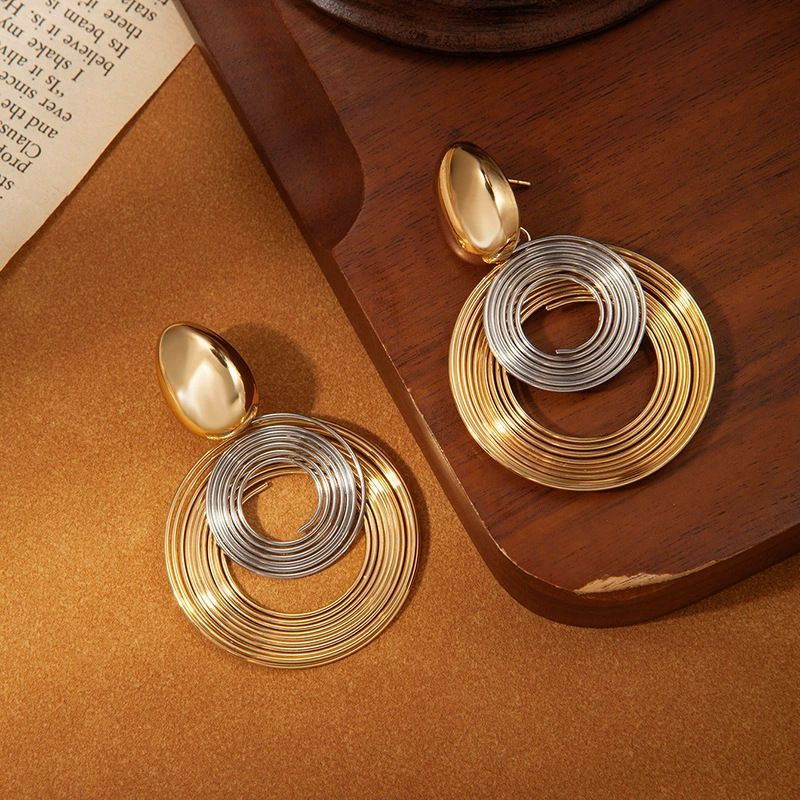 Серьги Висячие Геометрические с акриловыми кольцами CJM15832 Серьги Висячие Геометрические с акриловыми кольцами CJM15832