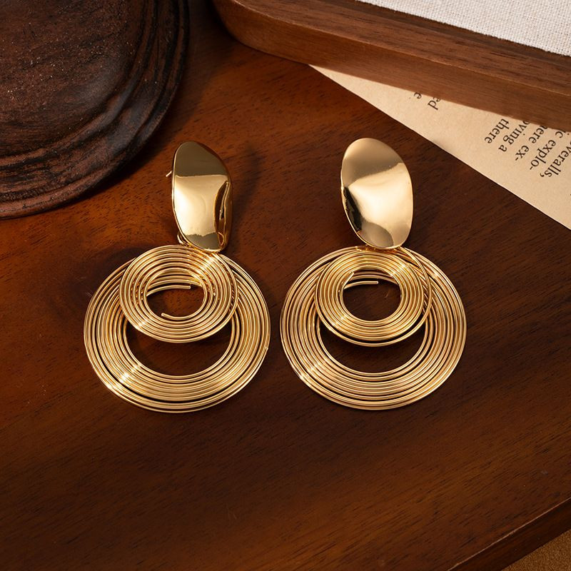 Серьги Висячие Геометрические с акриловыми кольцами CJM15832 Серьги Висячие Геометрические с акриловыми кольцами CJM15832