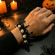 Чёрный набор браслетов с черепом CJZ50762