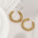 Серьги кольца из стали с напылением золотом J11107CJJ Серьги кольца из стали с напылением золотом J11107CJJ