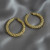 Серьги кольца из стали с напылением золотом J11107CJJ