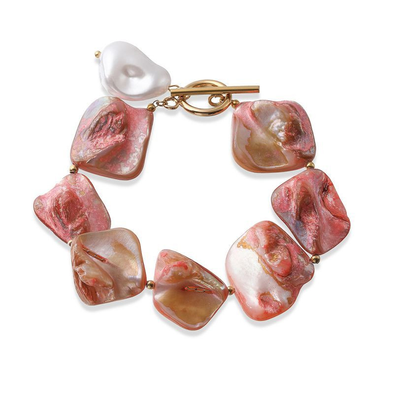 Браслет из перламутровых пластин с жемчужиной CJP91380