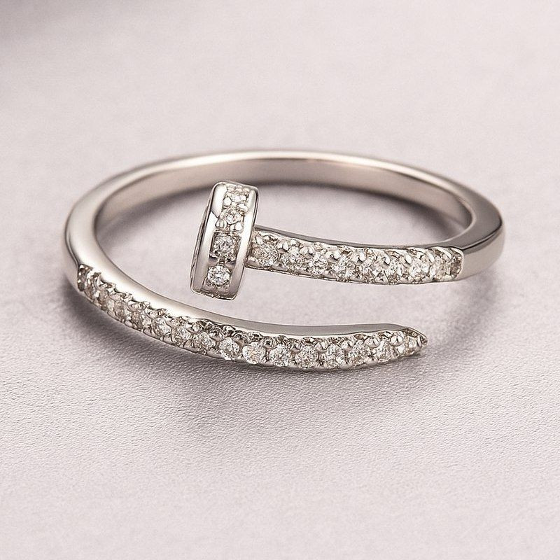 Кольцо медь напыление платиной гвоздь 1J12066CJJ