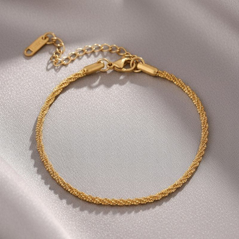 Браслет титановая сталь напыление золотом 1J12151CJJ