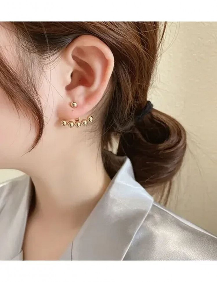 Стальные серьги с напылением золотом J10009CJJ