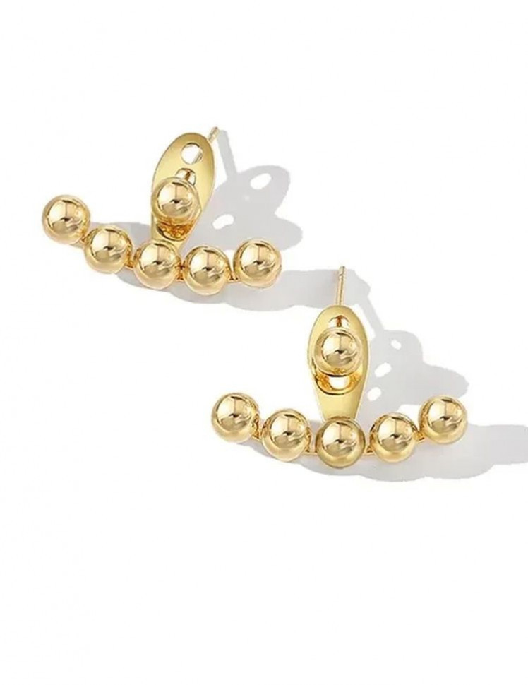 Стальные серьги с напылением золотом J10009CJJ