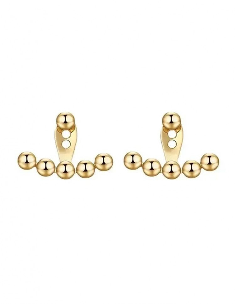 Стальные серьги с напылением золотом J10009CJJ