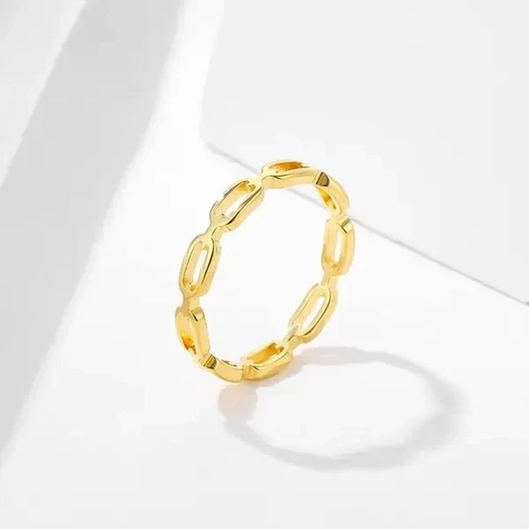 Кольцо стальное с напылением золотом цепь J10189CJJ Кольцо стальное с напылением золотом цепь J10189CJJ