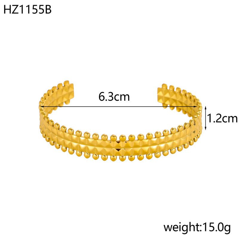 Браслет жесткий объемный с имитацией цепного плетения 1J12207CJJ Браслет жесткий объемный с имитацией цепного плетения 1J12207CJJ