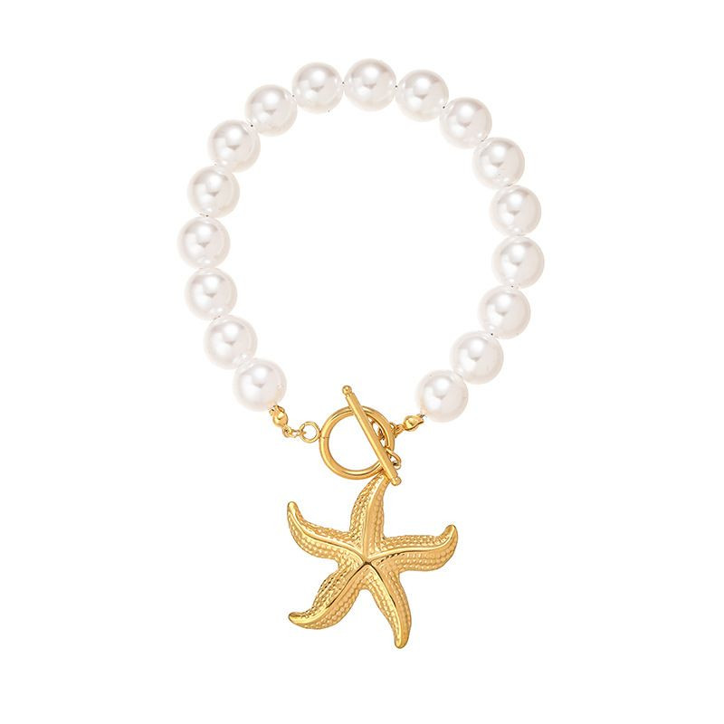 Браслет жемчужный с подвеской в форме морской звезды CJM07080 Браслет жемчужный с подвеской в форме морской звезды CJM07080