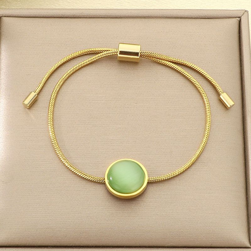 Браслет-слайдер с тигровым глазом в золотистом обрамлении CJN42724