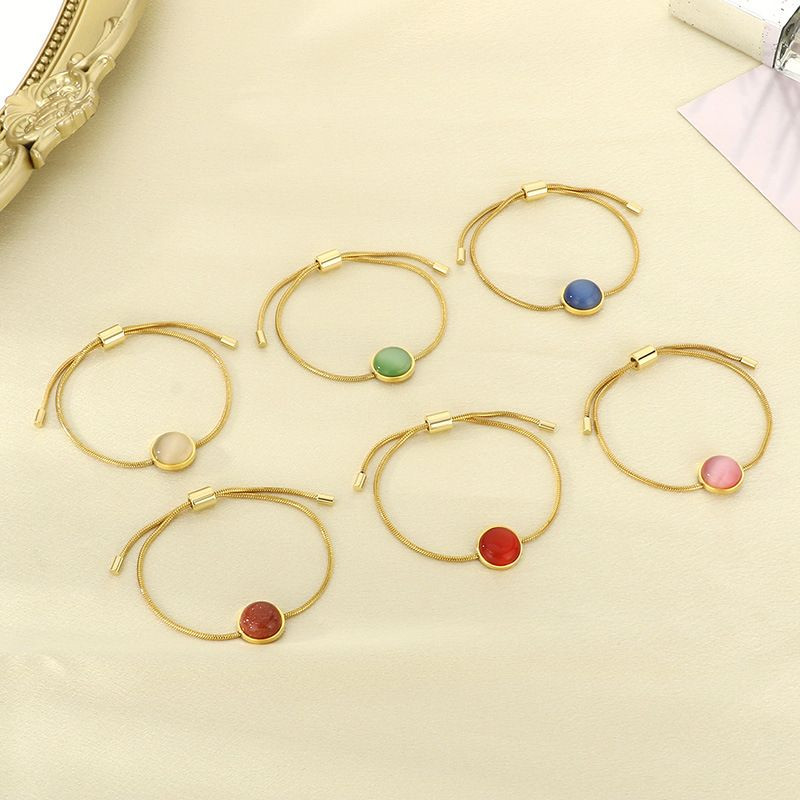 Браслет-слайдер с тигровым глазом в золотистом обрамлении CJN42724