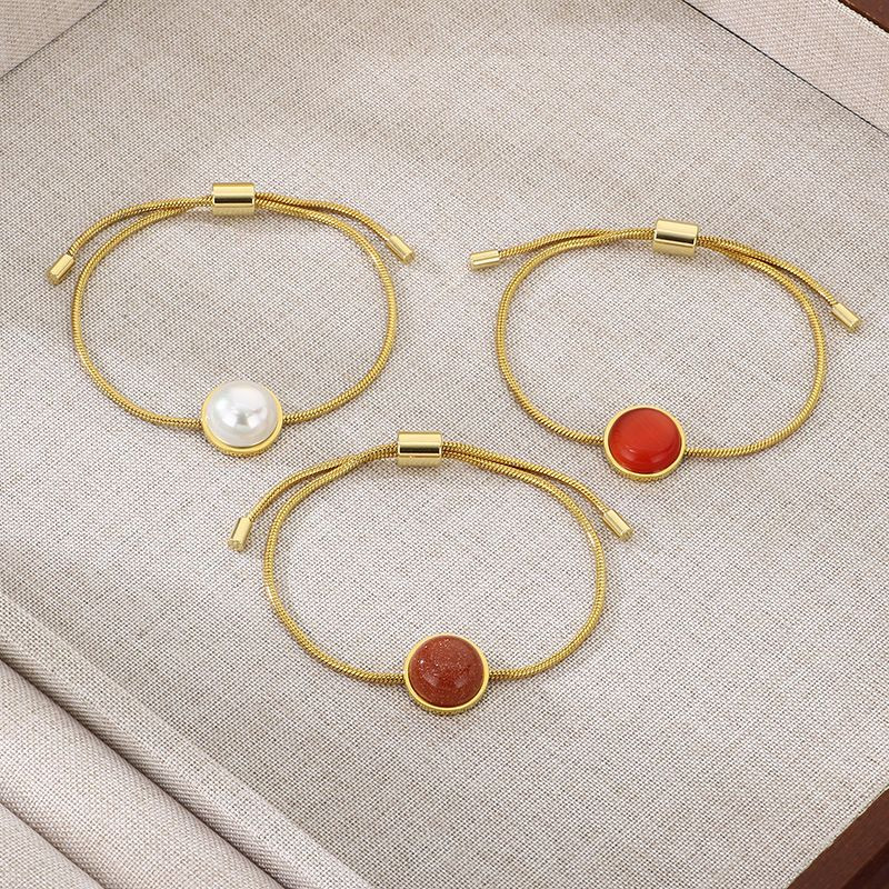 Браслет-слайдер с тигровым глазом в золотистом обрамлении CJN42724