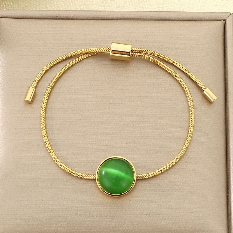 Браслет-слайдер с тигровым глазом в золотистом обрамлении CJN42724