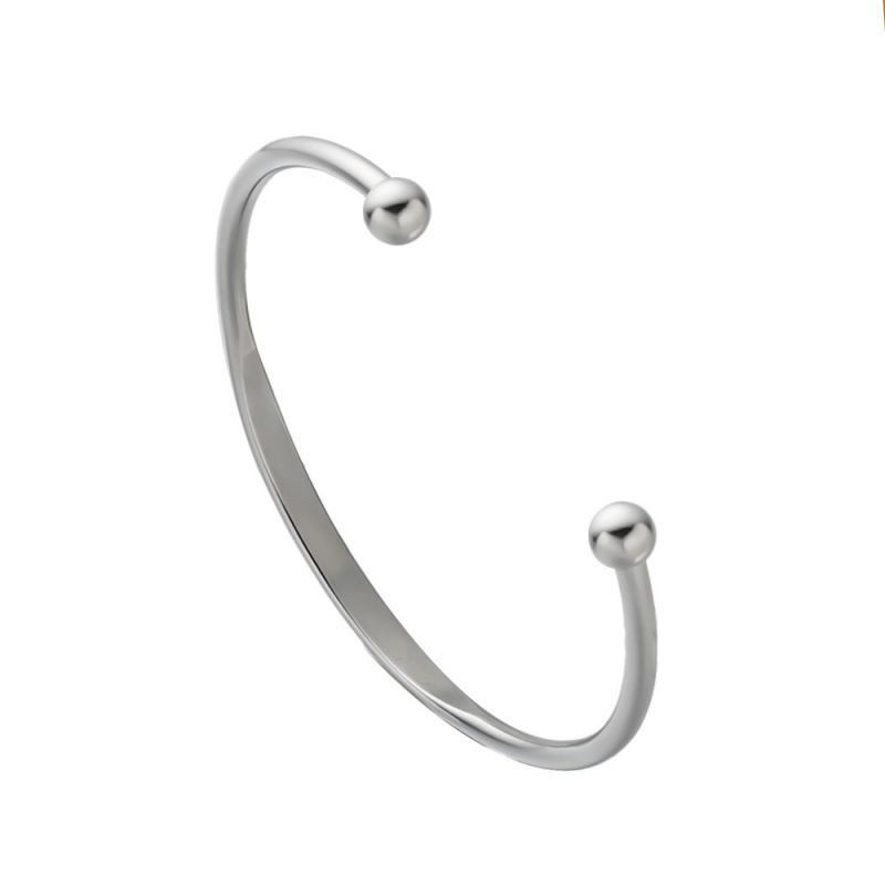 Браслет жесткий разомкнутый с наконечниками-сферами CJL30307