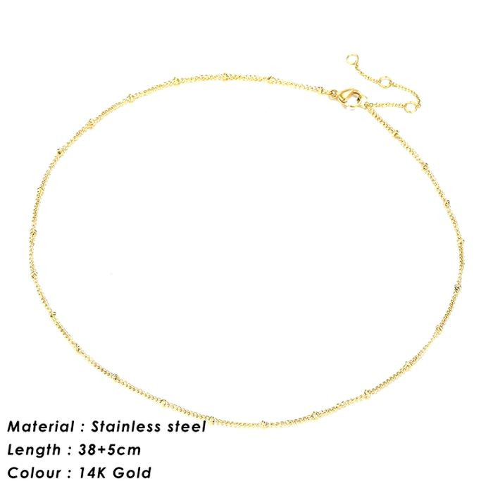 Тонкая золотистая цепочка с редким плетением и алмазным блеском YX15470MSK Тонкая золотистая цепочка с редким плетением и алмазным блеском YX15470MSK