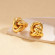 Серьги-гвоздики медь напыление золотом 1J12409CJJ