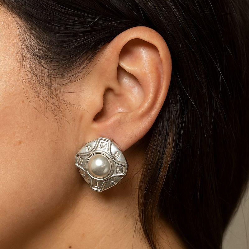 Серьги-гвоздики ювелирный сплав серебряный гвоздик 1J11919CJJ Серьги-гвоздики ювелирный сплав серебряный гвоздик 1J11919CJJ