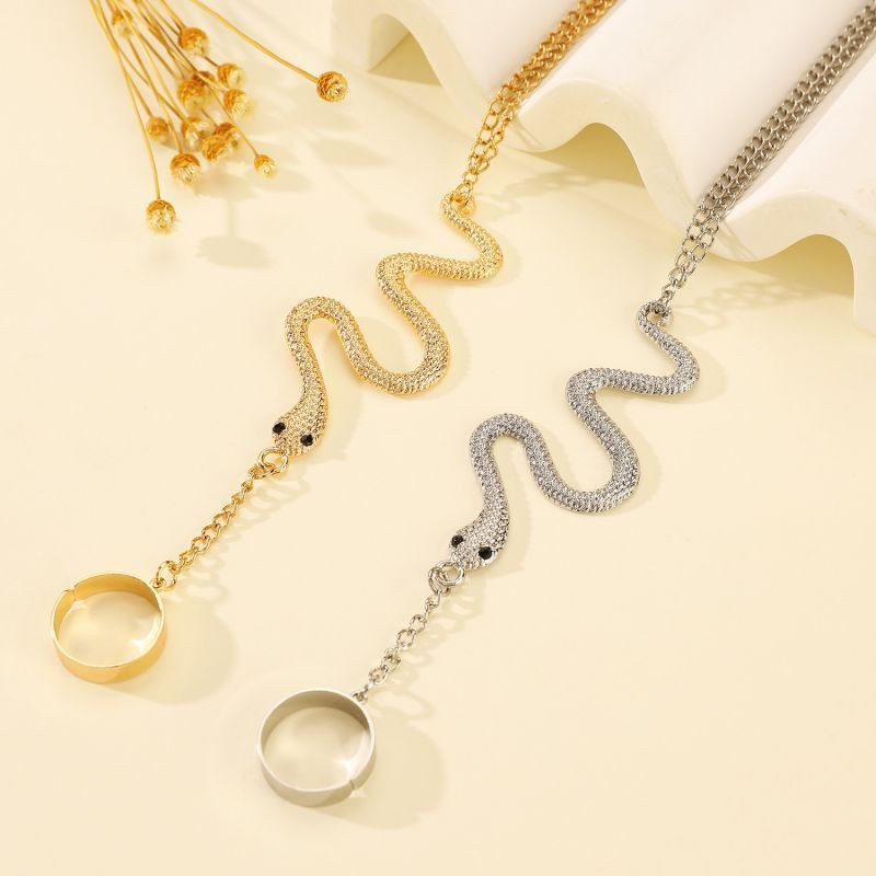 Браслет слейв грациозная змея с мерцающими глазами CJG78691