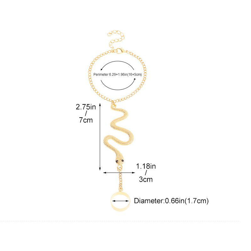 Браслет слейв грациозная змея с мерцающими глазами CJG78691