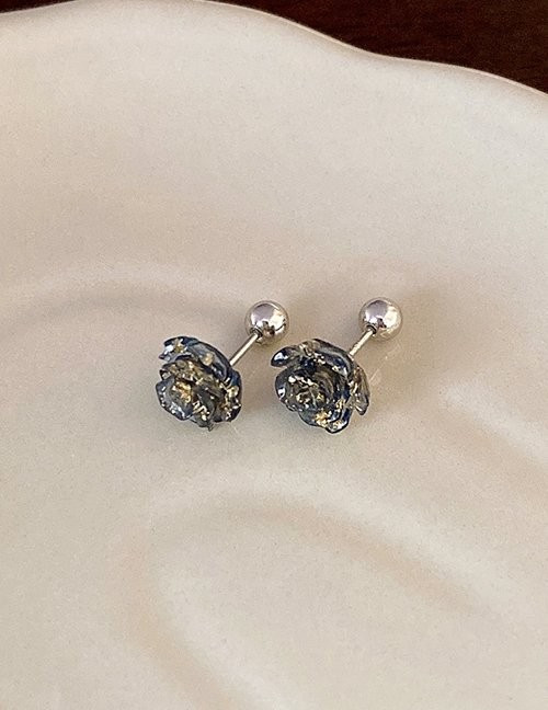 Миниатюрные серьги-пусеты оранжевые розы Z61928