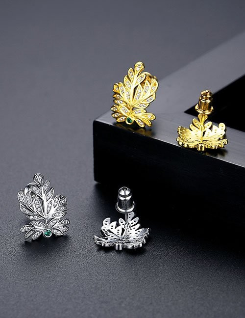 Серьги-пусеты «Ажурный лист» Z30602 Серьги-пусеты «Ажурный лист» Z30602