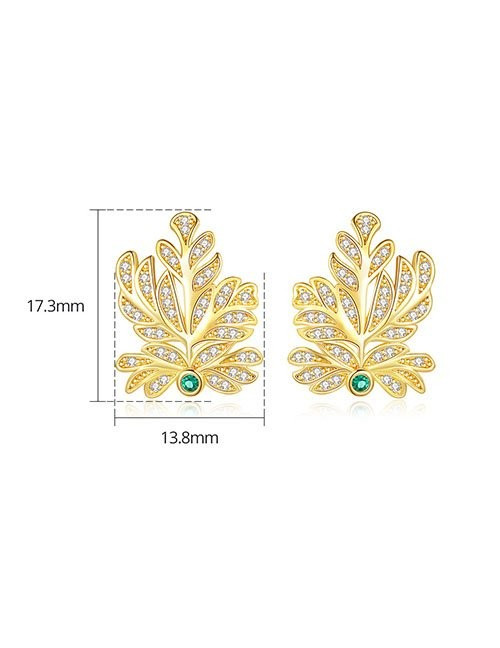 Серьги-пусеты «Ажурный лист» Z30602 Серьги-пусеты «Ажурный лист» Z30602