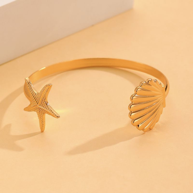 Браслет жесткий тонкий с морскими мотивами CJL88159