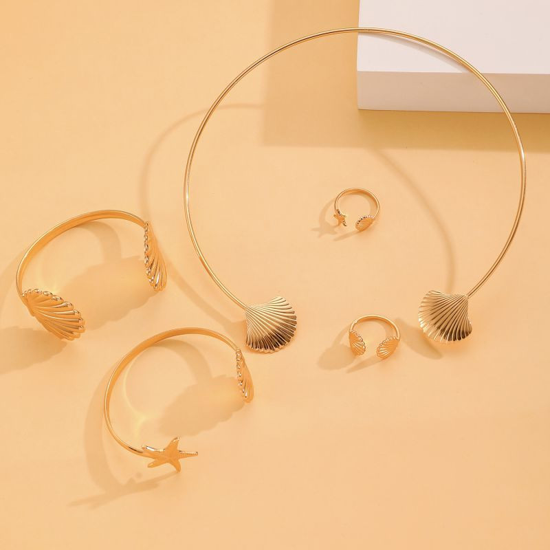 Браслет жесткий тонкий с морскими мотивами CJL88159