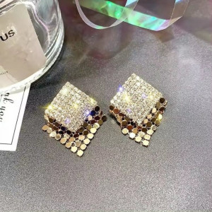 Серьги ювелирный сплав с серебряным гвоздиком J10432CJJ