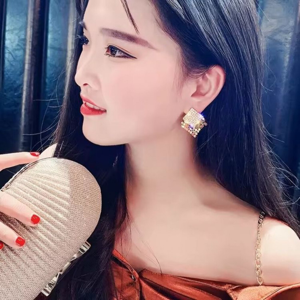 Серьги ювелирный сплав с серебряным гвоздиком J10432CJJ