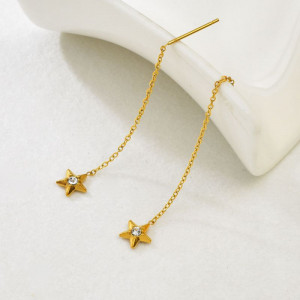 Серьги-протяжки со звездами CJR56272 Серьги-протяжки со звездами CJR56272