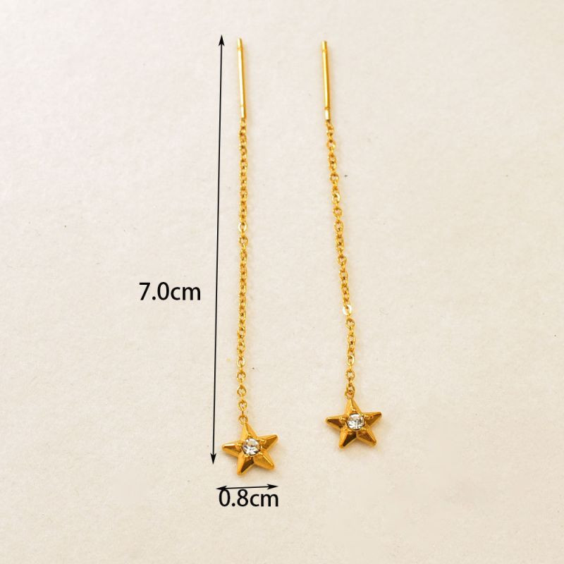 Серьги-протяжки со звездами CJR56272 Серьги-протяжки со звездами CJR56272