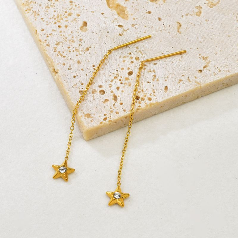 Серьги-протяжки со звездами CJR56272 Серьги-протяжки со звездами CJR56272