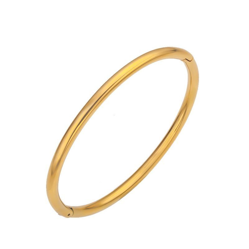 Браслет жесткий тонкий с глянцевой полировкой CJL30315