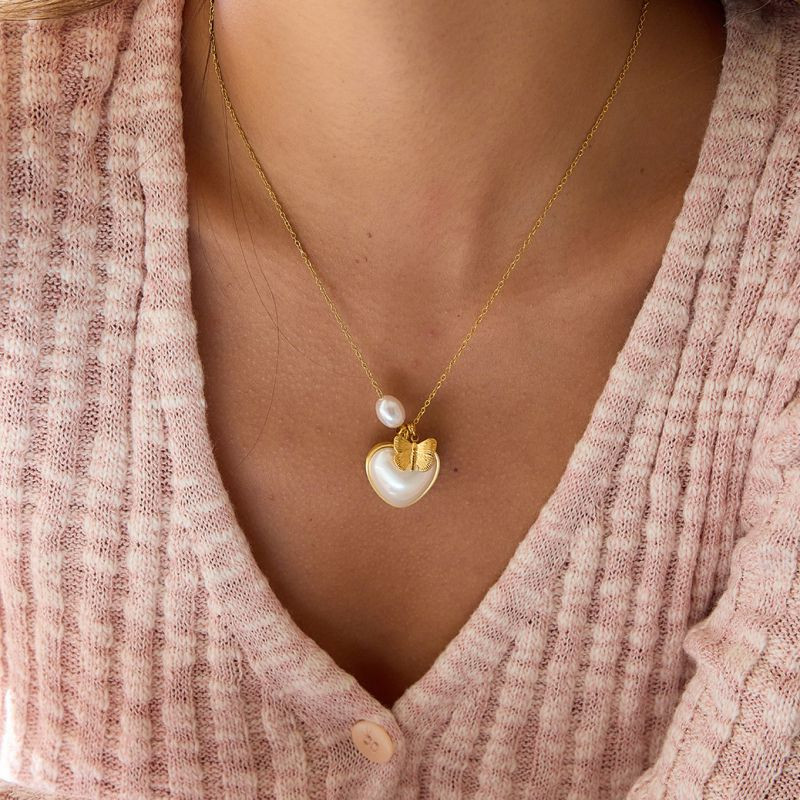 Цепочка с комбинированной подвеской из жемчуга и металла CJR89196