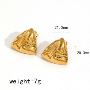 Серьги из титановой стали с треугольником ASUZ56484