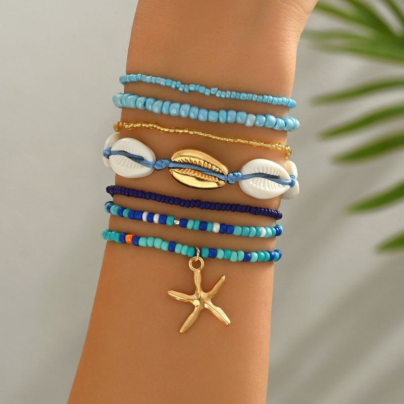 Комплект браслетов в морском стиле с подвесками CJP93800