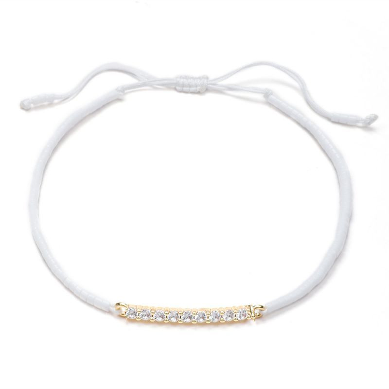 Браслет-нить с цветными вставками CJH65846