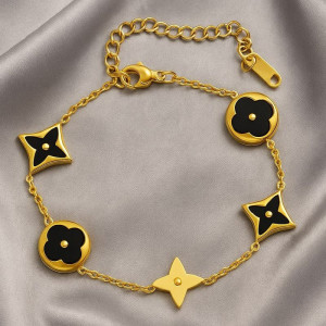 Браслет титановая сталь напыление золотом 1J12158CJJ Браслет титановая сталь напыление золотом 1J12158CJJ