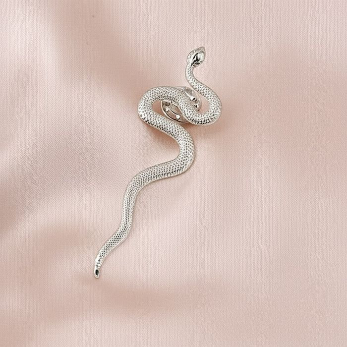 Стальная брошь змейка J10072CJJ Стальная брошь змейка J10072CJJ