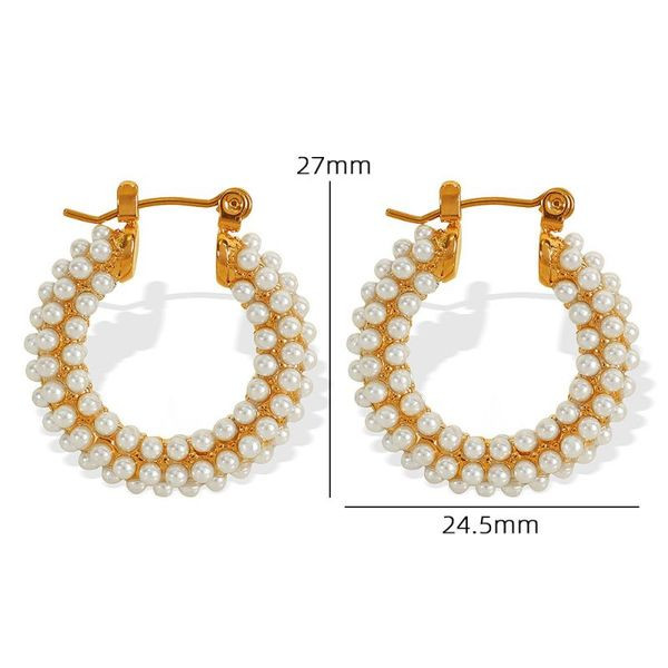 Серьги-кольца многослойные фактурные CJL90656